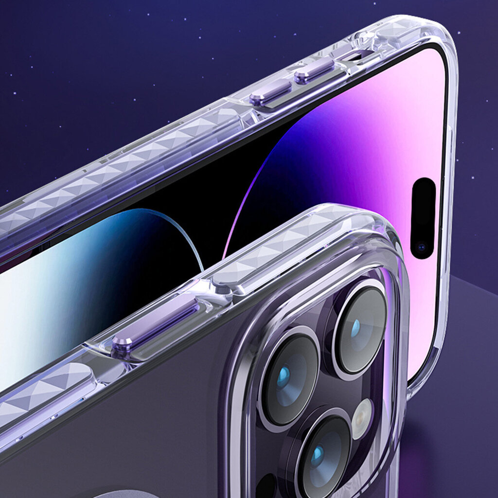 Kingxbar PQY Ice Crystal piemērots iPhone 14 Plus MagSafe, pelēks cena un informācija | Telefonu vāciņi, maciņi | 220.lv