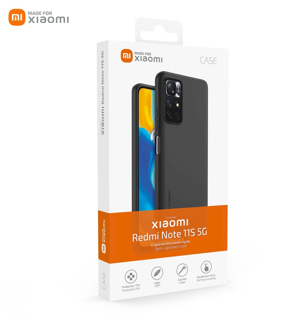 Made for Xiaomi TPU Cover for Xiaomi Redmi Note 11|11s Black цена и информация | Telefonu vāciņi, maciņi | 220.lv