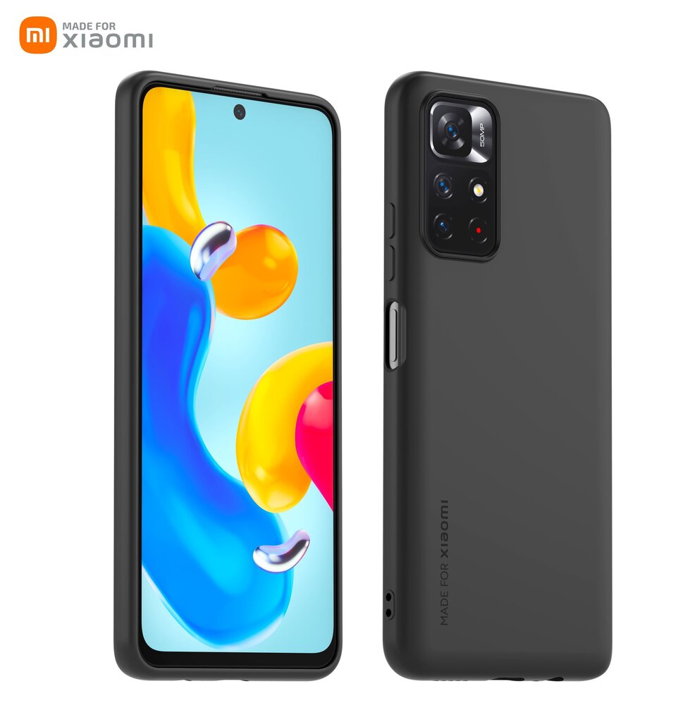 Made for Xiaomi TPU Cover for Xiaomi Redmi Note 11|11s Black cena un informācija | Telefonu vāciņi, maciņi | 220.lv