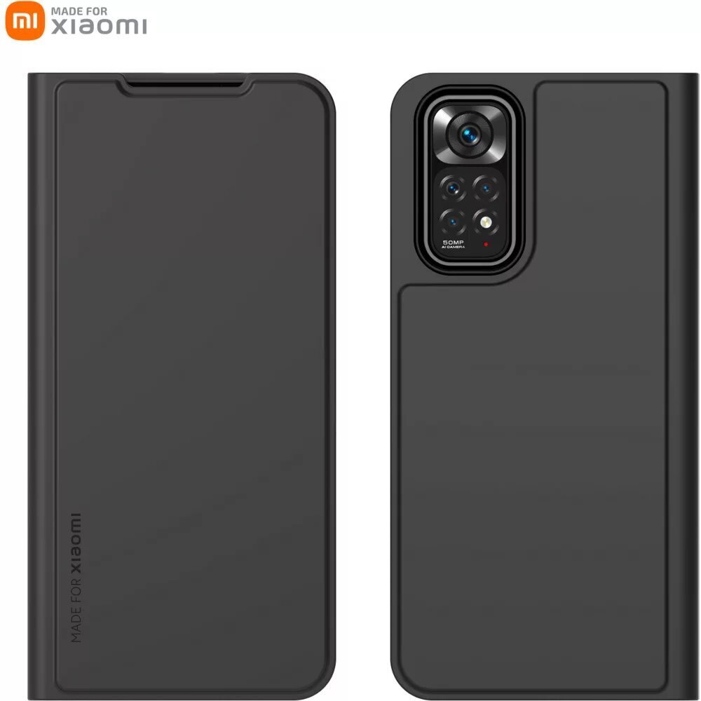 Made for Xiaomi Book Case for Xiaomi Redmi Note 11|11s Black цена и информация | Telefonu vāciņi, maciņi | 220.lv