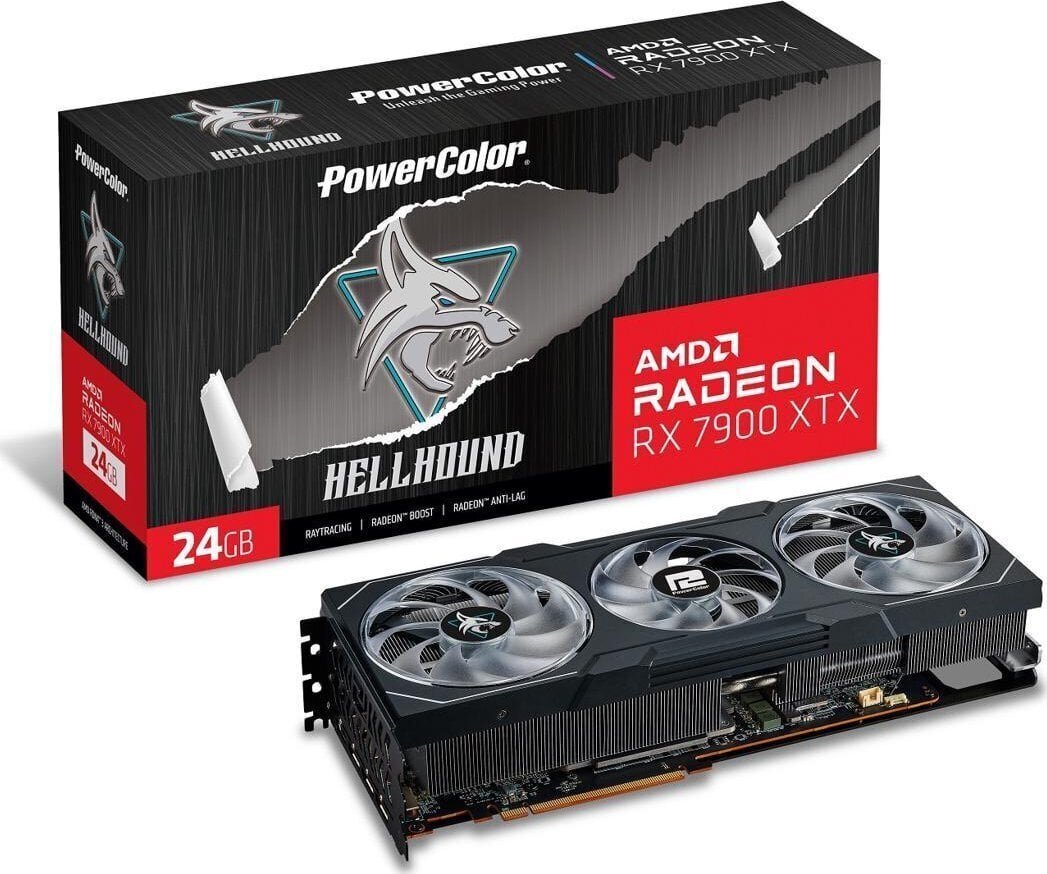 PowerColor AMD Radeon RX 7900 XTX Hellhound Overclocked цена и информация | Videokartes (GPU) | 220.lv