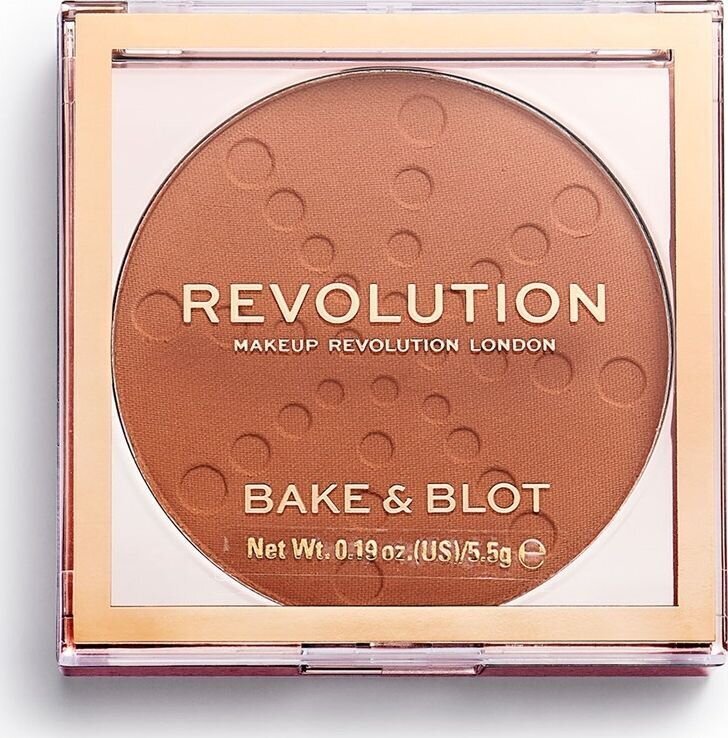 Kompaktais pūderis Makeup Revolution Bake&Blot Pressed powder Orange, 5.5 g cena un informācija | Grima bāzes, tonālie krēmi, pūderi | 220.lv