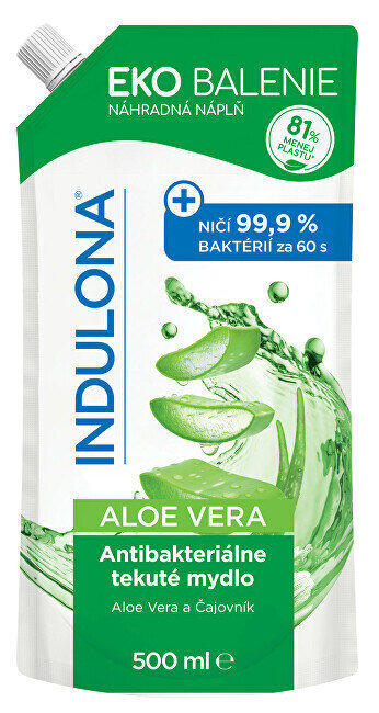 Šķidrās ziepes Indulona Aloe Vera, 500 ml cena un informācija | Ziepes | 220.lv