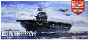 Līmējošais modelis Academy Hobby 14409 USS Enterprise CV-6 "Battle of Midway" 1/700 цена и информация | Склеиваемые модели | 220.lv