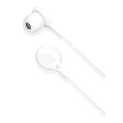 XO wired earphones EP46 jack 3,5mm with noise cancelling white cena un informācija | Austiņas | 220.lv