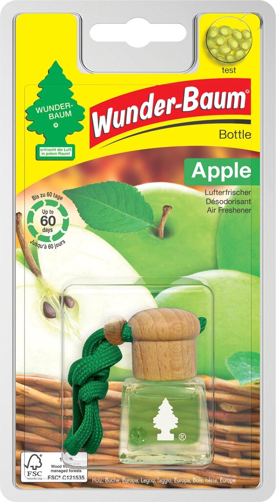 WUNDER-BAUM Bottle Apple gaisa atsvaidzinātājs, 4.5ml цена и информация | Gaisa atsvaidzinātāji | 220.lv