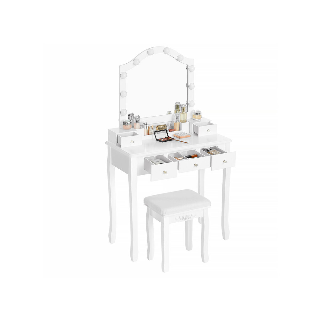 Tualetes galdiņš, balts RDT170W01 цена и информация | Kosmētikas galdiņi | 220.lv