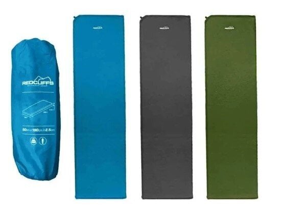 Piepūšamais paklājs Redcliffs, vienvietīgs, 180x50 cm, zaļš cena un informācija | Piepūšamie matrači un mēbeles | 220.lv