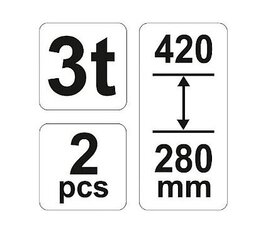 Automašīnas atbalsts Yato 3T, 2 gab. YT-17311 цена и информация | Механические инструменты | 220.lv