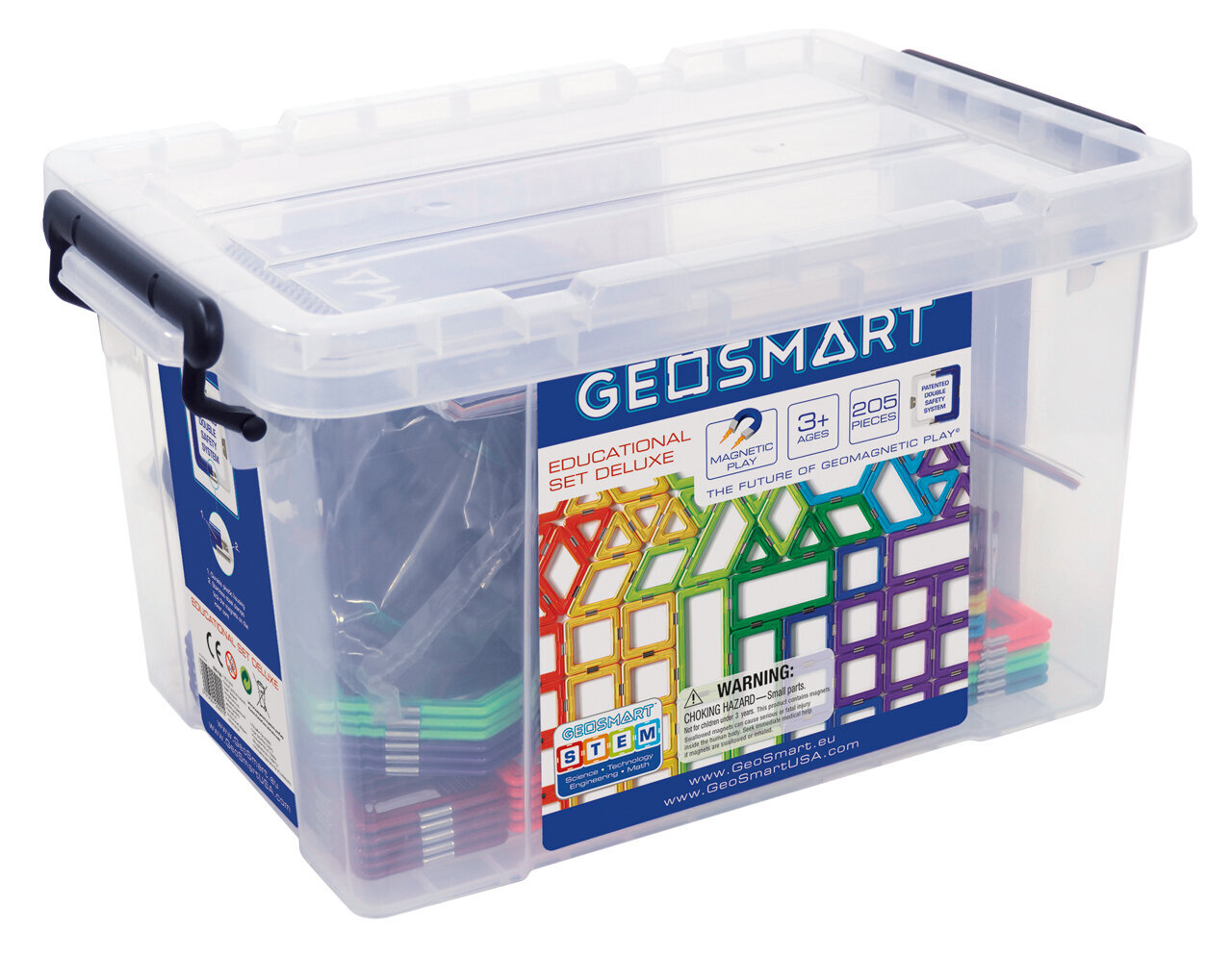 Magnētiskā konstruktora GeoSmart mācību komplekts, 205 daļas cena un informācija | Konstruktori | 220.lv
