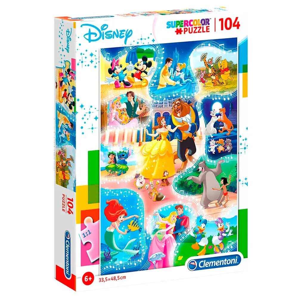 Puzle Disney, Laiks dejot, 104 gabali цена и информация | Puzles, 3D puzles | 220.lv