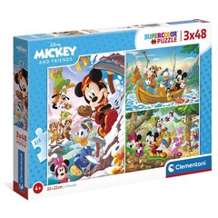 Disney Mikijs un draugi puzle 3x48 gab. cena un informācija | Puzles, 3D puzles | 220.lv