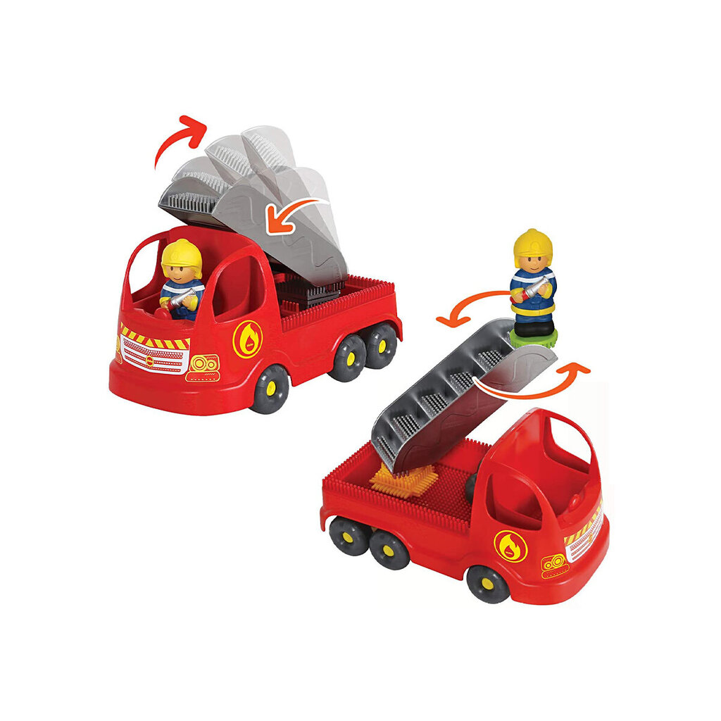 100 daļīgs rotaļu komplekts ar ugunsdzēsēju mašīnu un vienu 3D figūru cena un informācija | Attīstošās rotaļlietas | 220.lv