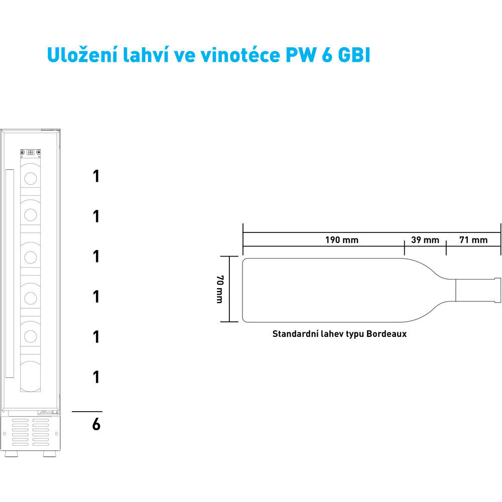 Philco PW 6 GBI цена и информация | Vīna ledusskapji | 220.lv