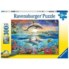 Ravensburger puzle 300 gab. Delfīnu paradīze цена и информация | Пазлы | 220.lv