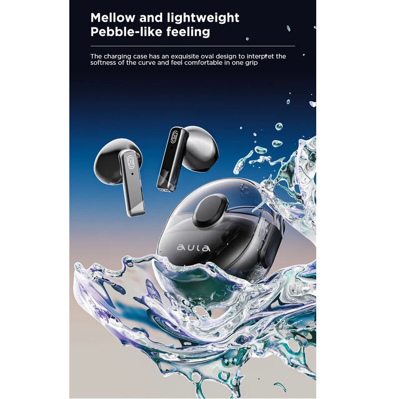 Aula AL107 TWS Stereo Bluetooth 5.1 Bezvadu Hi-Fi Austiņas ar HD Mik. Uzlādes Maku Balta cena un informācija | Austiņas | 220.lv