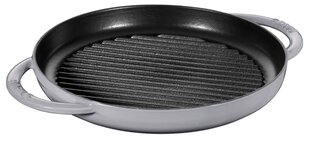 STAUB apaļa čuguna grila panna ar diviem rokturiem 40509-522-0 - grafīts 26 cm цена и информация | Cковородки | 220.lv