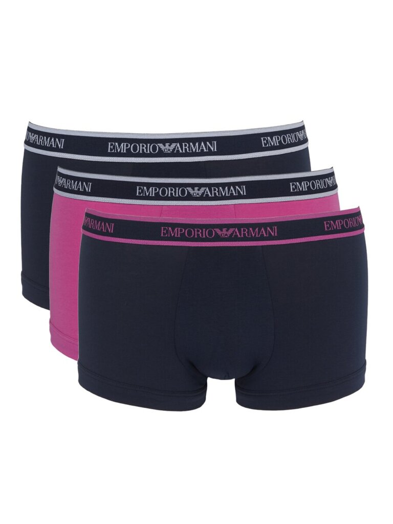 Vīriešu apakšbikses EMPORIO ARMANI Core Logo Marine Azalea 3Pck 545659569 цена и информация | Vīriešu apakšbikses | 220.lv