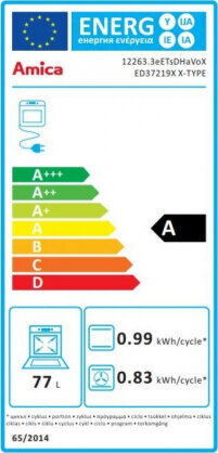 Amica Cepeškrāsns ED37610X X-TYPE cena un informācija | Cepeškrāsnis | 220.lv