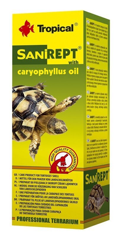 Bruņurupuču čaumalu apstrāde Tropical Sanirept, 15 ml cena un informācija | Akvāriji un aprīkojums | 220.lv