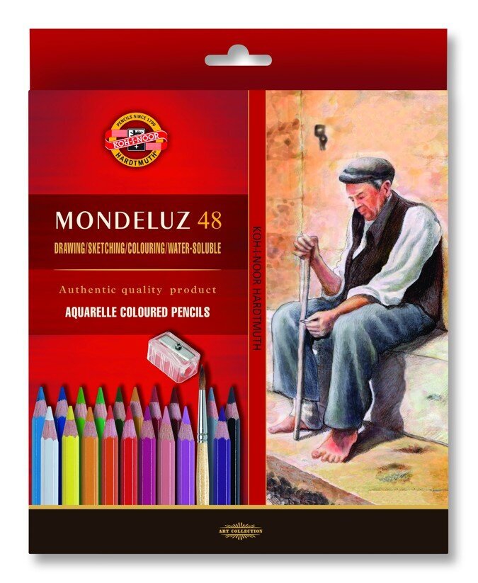 Akvareļa zīmuļu komplekts Koh - I- Noor 48 krāsas cena un informācija | Modelēšanas un zīmēšanas piederumi | 220.lv