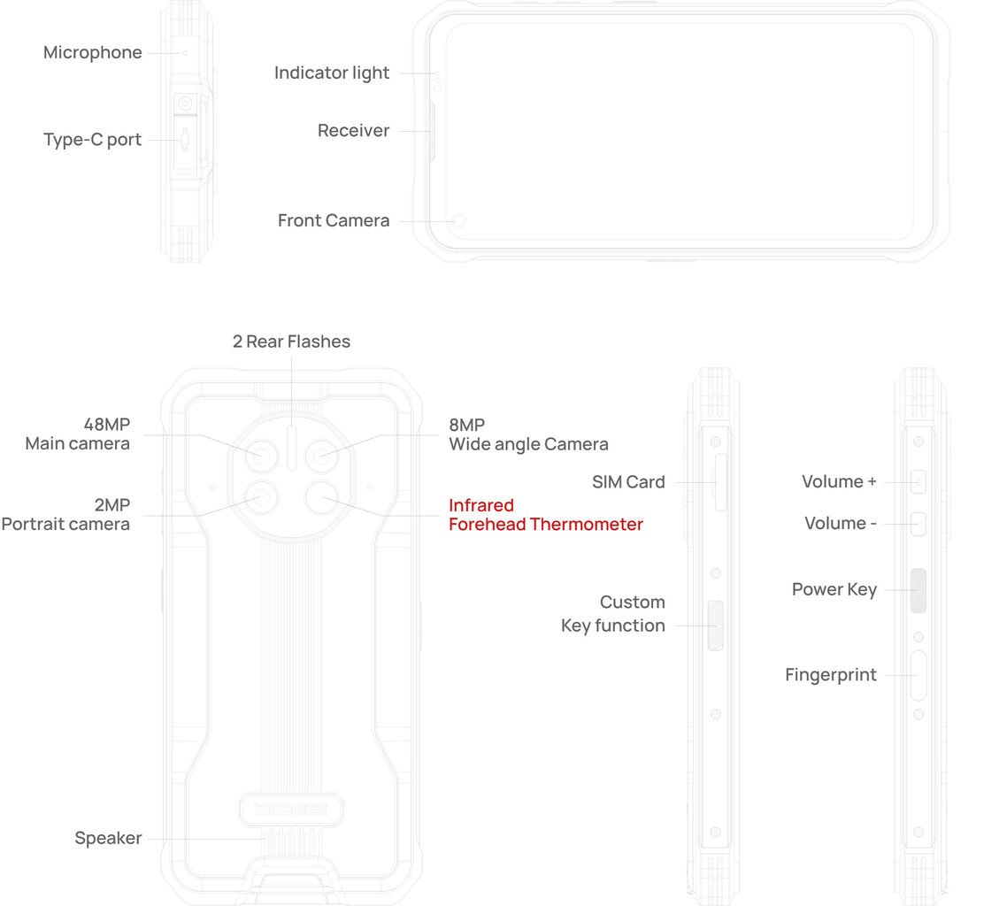 Doogee V10 5G Dual SIM 8/128GB Fire Orange цена и информация | Mobilie telefoni | 220.lv