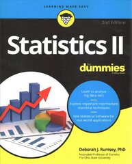 Statistics II For Dummies 2e 2nd Edition цена и информация | Книги по экономике | 220.lv