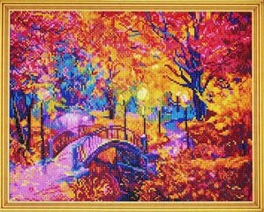 Gleznas no dimanta mozaīkas 40x50 cm. Dimantu izšūšanas komplekts "Autumn Colours" cena un informācija | Dimantu mozaīkas | 220.lv