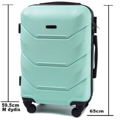 Среднего размера чемодан Wings TD147, размер M, светло-зелёный цена и информация | Чемоданы, дорожные сумки | 220.lv