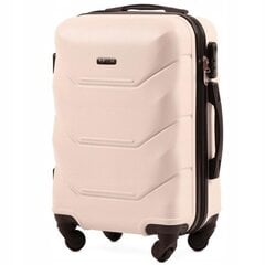Небольшой чемодан Wings TD147, размер S, для ручной клади, белый цена и информация | Чемоданы, дорожные сумки | 220.lv