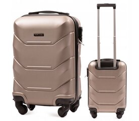 Небольшой чемодан Wings TD147, размер S, для ручной клади, светло-розовый (pink) цена и информация | Чемоданы, дорожные сумки | 220.lv