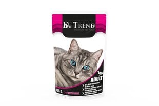 Dr. Trend pilnvērtīga mitrā barība pieaugušiem kaķiem ar pīli, 12 x 85 g цена и информация | Консервы для котов | 220.lv
