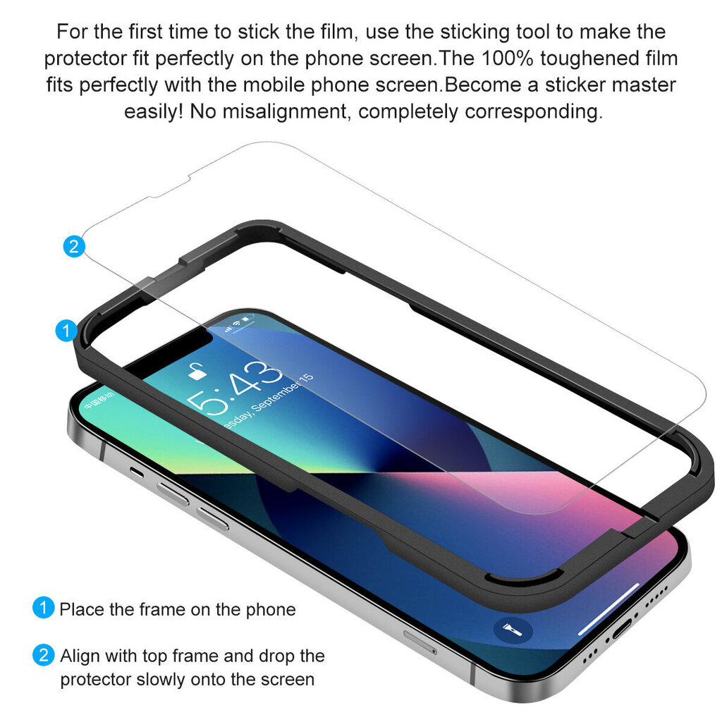 Aizsargstikls priekš Apple iPhone 12 Pro, 3 gab. цена и информация | Ekrāna aizsargstikli | 220.lv