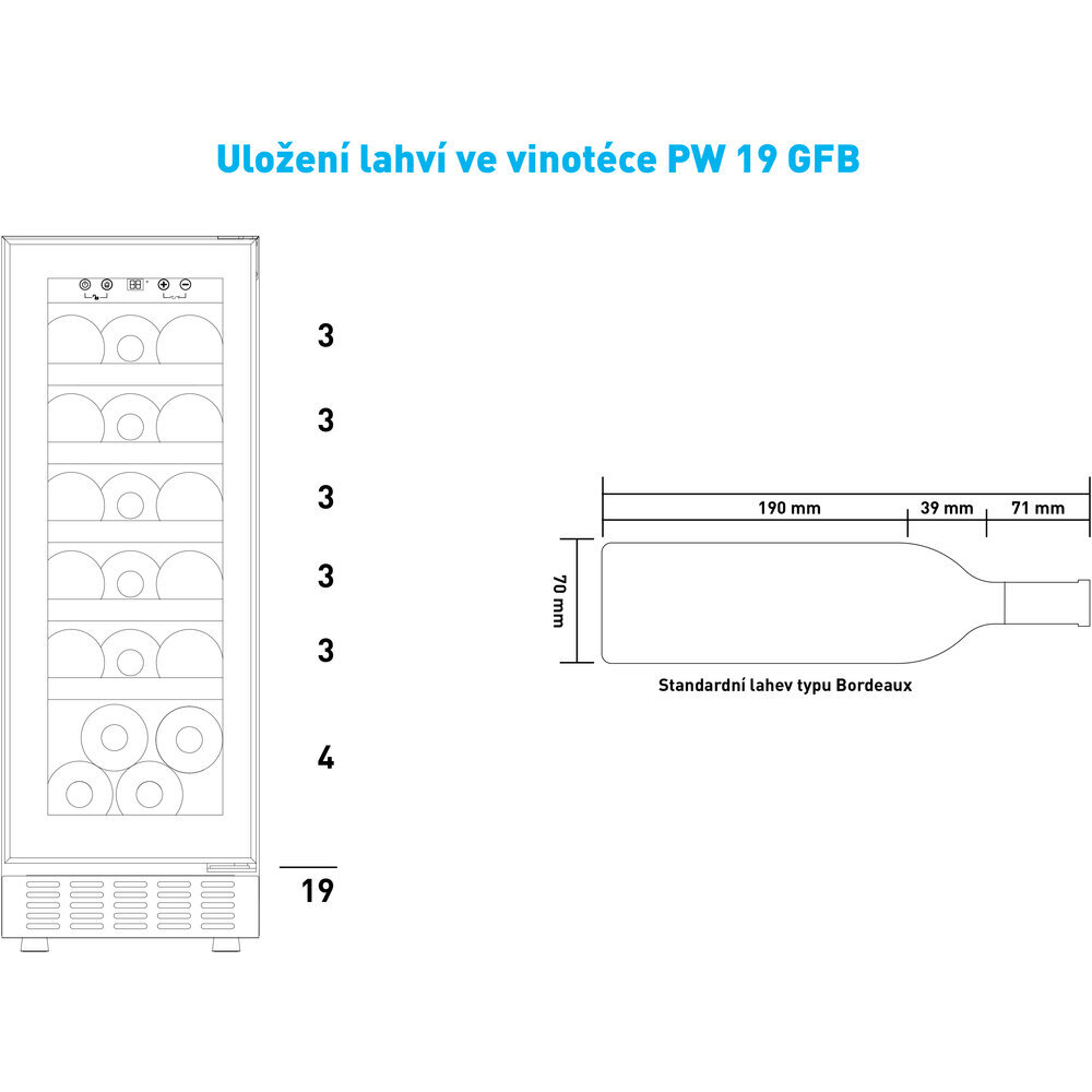 Philco PW 19 GFB cena un informācija | Vīna ledusskapji | 220.lv