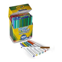 Marķieru komplekts Super Tips Crayola (100 vienības) cena un informācija | Modelēšanas un zīmēšanas piederumi | 220.lv