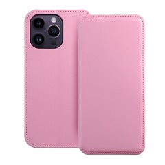 Dual pocket book for IPHONE 14 PRO MAX gaiši rozā krāsā cena un informācija | Telefonu vāciņi, maciņi | 220.lv