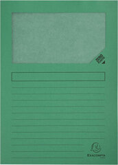 Подпапка Exacompta Forever Зеленый Прозрачное окно A4 (100 штук) цена и информация | Канцелярия | 220.lv