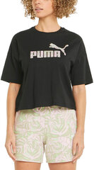 Женская футболка Puma Floral Vibes Cropped Tee 671594 01/S, черная цена и информация | Женские футболки | 220.lv