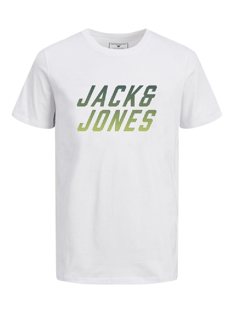 Jack & Jones bērnu t-krekls 12236745*03, balts 5715414716373 цена и информация | Zēnu krekli | 220.lv