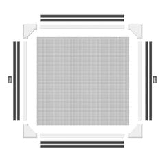 Moskītu tīkls Schellenberg Magnētisks Ar rāmi Stikla šķiedras Balts (100 x 120 cm) cena un informācija | Moskītu tīkli | 220.lv