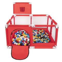 Квадратный манеж Selonis с 100 баскетбольными мячами, красный: черный/белый/красный/голубой цена и информация | Игрушки для малышей | 220.lv
