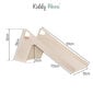 KiddyMoon koka slidkalniņš/sēdeklis bērniem Izturīgs mazbērnu slidkalniņš 2in1 daudzfunkcionāls slidkalniņš Koka rotaļlieta Montessori bērnu brīvstāvošs slidkalniņš, liels, balts cena un informācija | Slidkalniņi, kāpšanas konstruktori | 220.lv