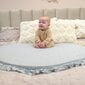 KiddyMoon rotaļu paklājs Ø 105 cm bērniem, izgatavots no putuplasta Montessori Soft Kids Mat Baby Play Mat Crawling Mat Foam Mat Toy Carpet, ražots ES, gaiši pelēks cena un informācija | Attīstošie paklājiņi | 220.lv