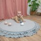 KiddyMoon rotaļu paklājs Ø 105 cm bērniem, izgatavots no putuplasta Montessori Soft Kids Mat Baby Play Mat Crawling Mat Foam Mat Toy Carpet, ražots ES, gaiši pelēks cena un informācija | Attīstošie paklājiņi | 220.lv