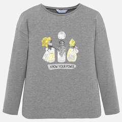 MAYORAL Meiteņu T-krekls, pelēks цена и информация | Рубашки для девочек | 220.lv