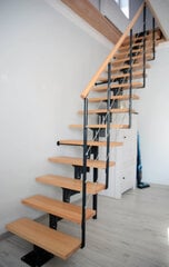 Moduļu kāpnes BOSTON DOLLE Antracite.       Komplektā augstums: 247-325 cm цена и информация | Лестницы | 220.lv