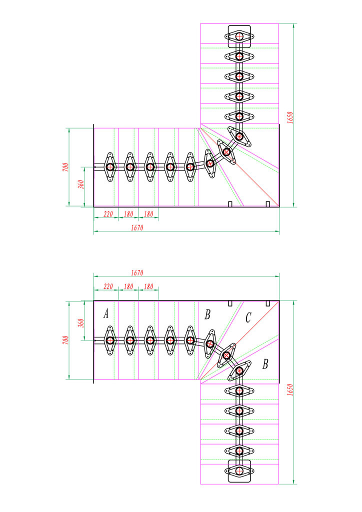 Moduļu kāpnes BOSTON DOLLE Antracite 1/4 pagrieziena.       Komplektā augstums: 266-350 cm цена и информация | Kāpnes | 220.lv