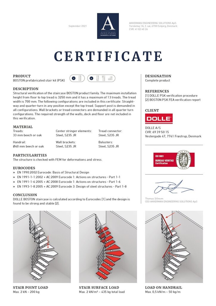 Moduļu kāpnes BOSTON DOLLE Baltā 1/4 pagrieziena.       Komplektā augstums: 247-325 cm цена и информация | Kāpnes | 220.lv