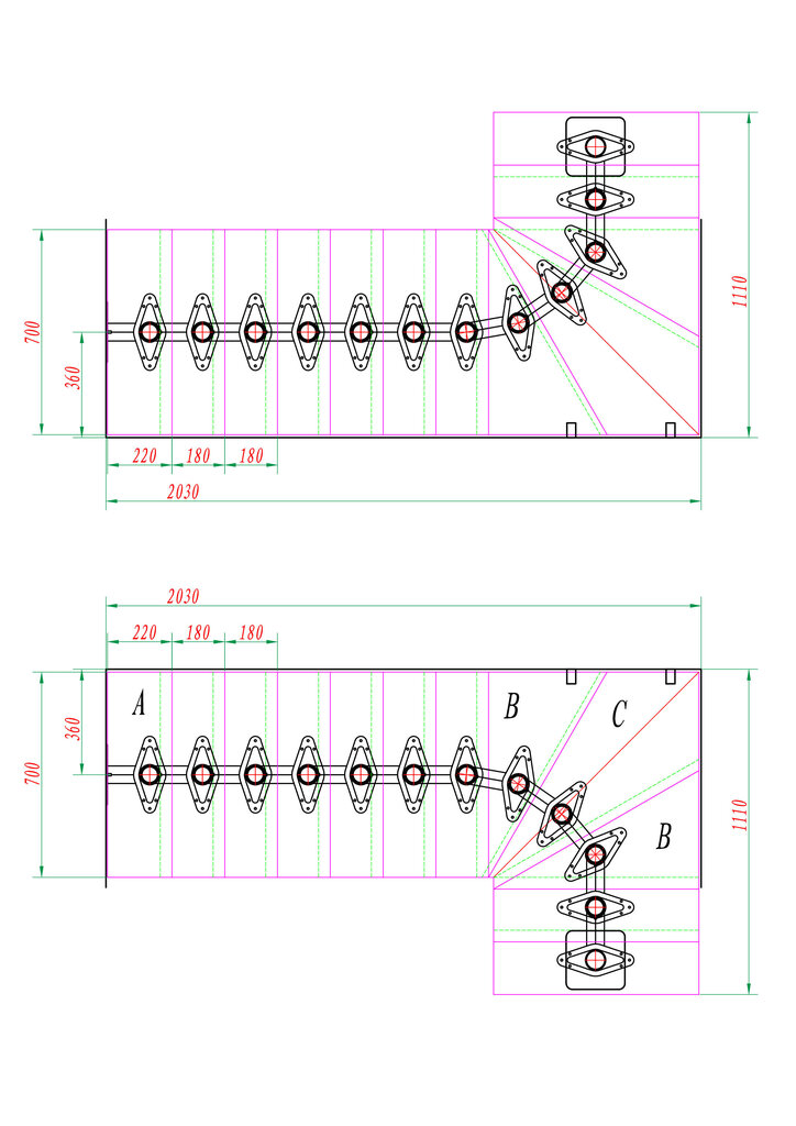 Moduļu kāpnes BOSTON DOLLE Baltā 1/4 pagrieziena.       Komplektā augstums: 247-325 cm цена и информация | Kāpnes | 220.lv