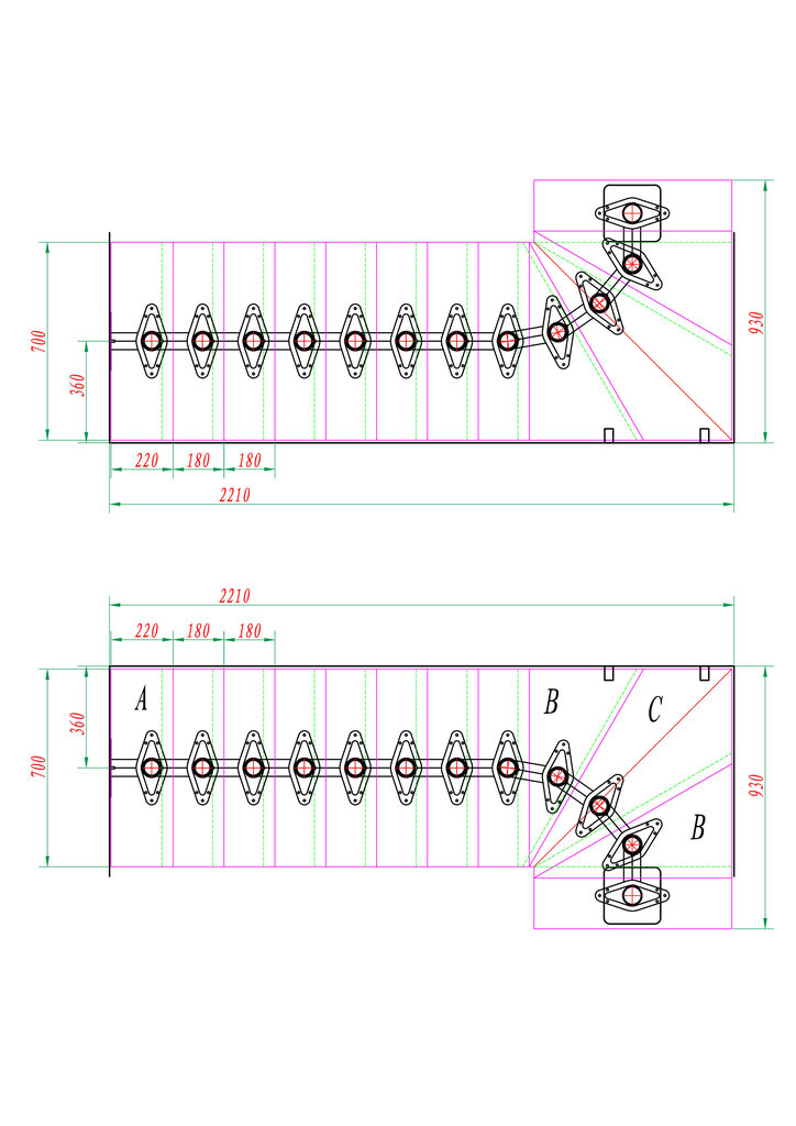 Moduļu kāpnes BOSTON DOLLE Baltā 1/4 pagrieziena.       Komplektā augstums: 247-325 cm цена и информация | Kāpnes | 220.lv